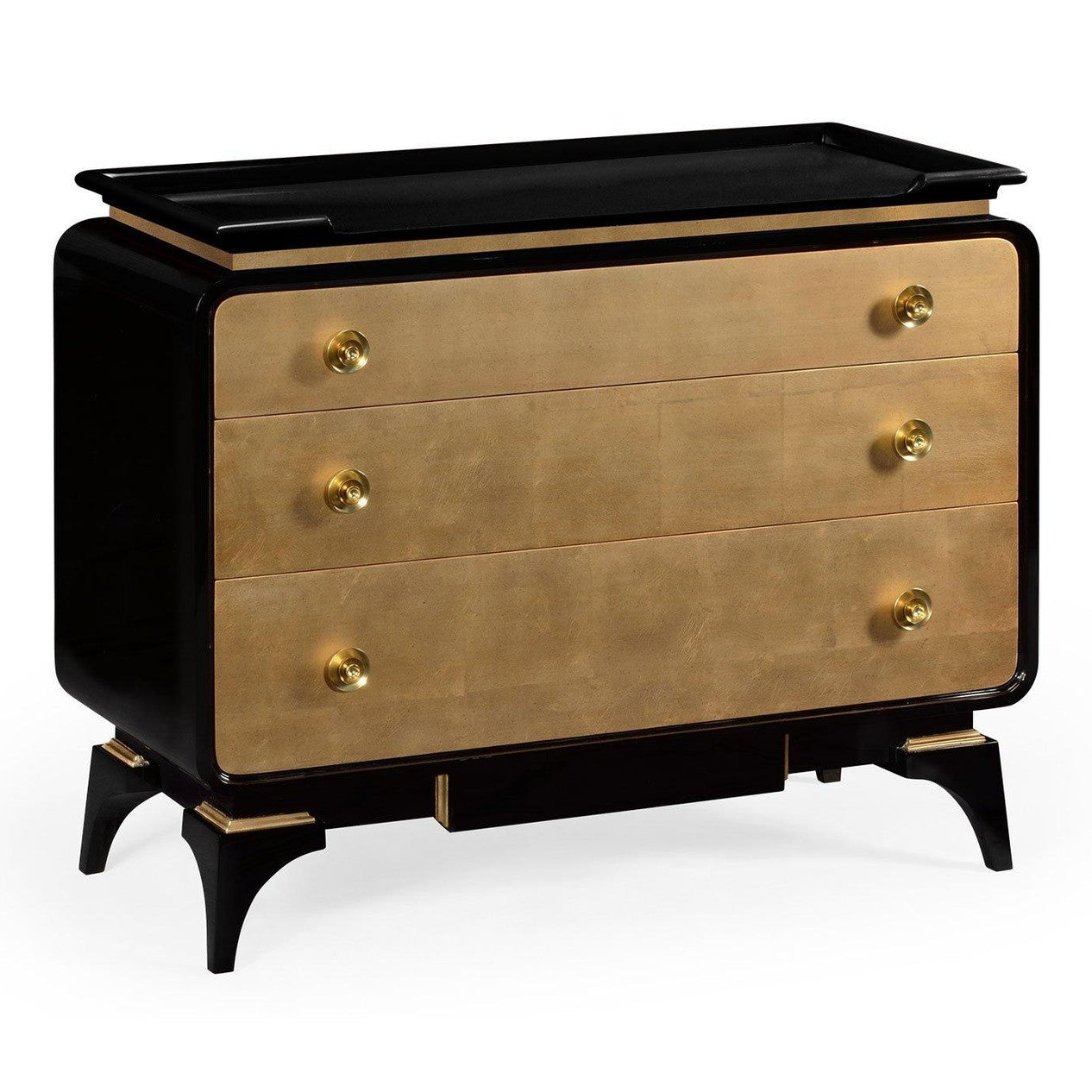 Jonathan Charles Oriental Chest of Drawers - Black Lacquer