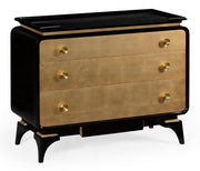 Jonathan Charles Oriental Chest of Drawers - Black Lacquer