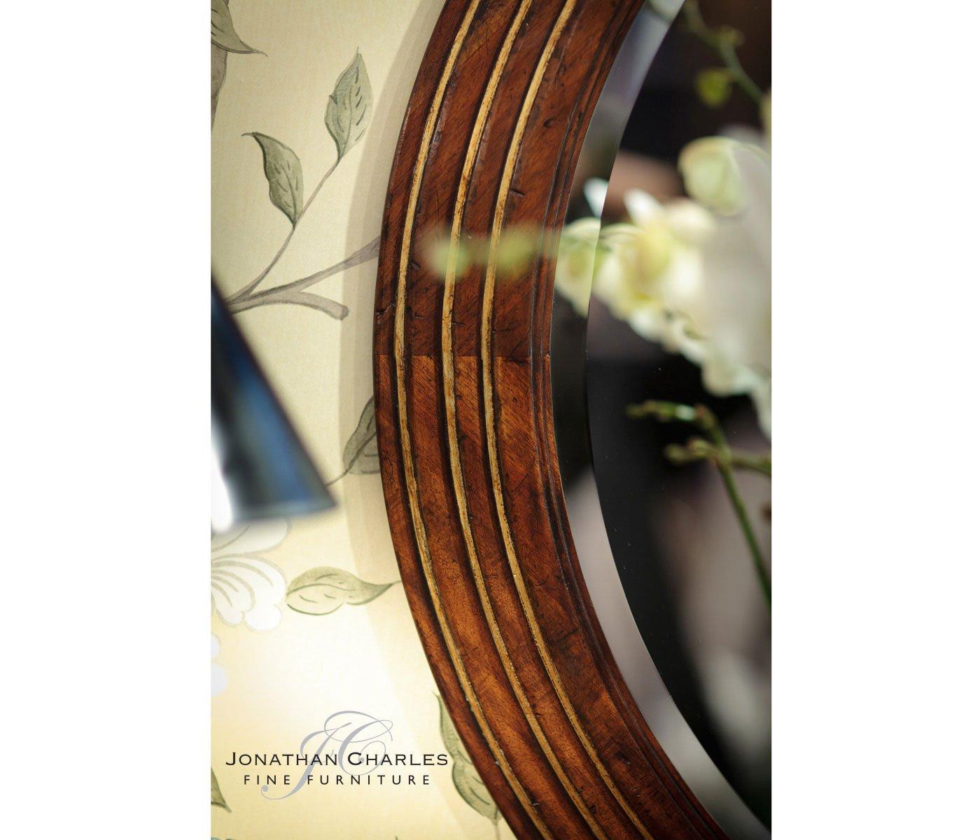 Jonathan Charles Circular Stepped Surround Mirror (Small Plain Glass)