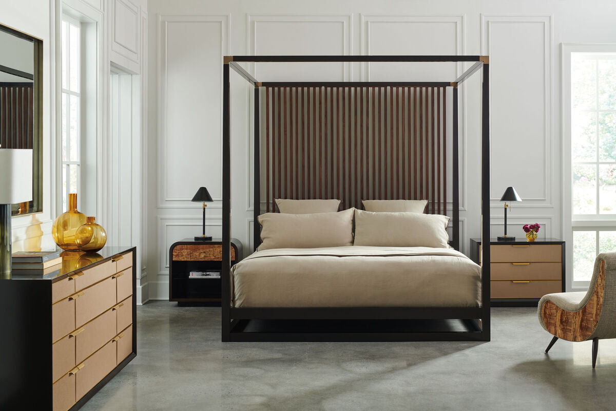 Caracole Pinstripe US King Size Bed
