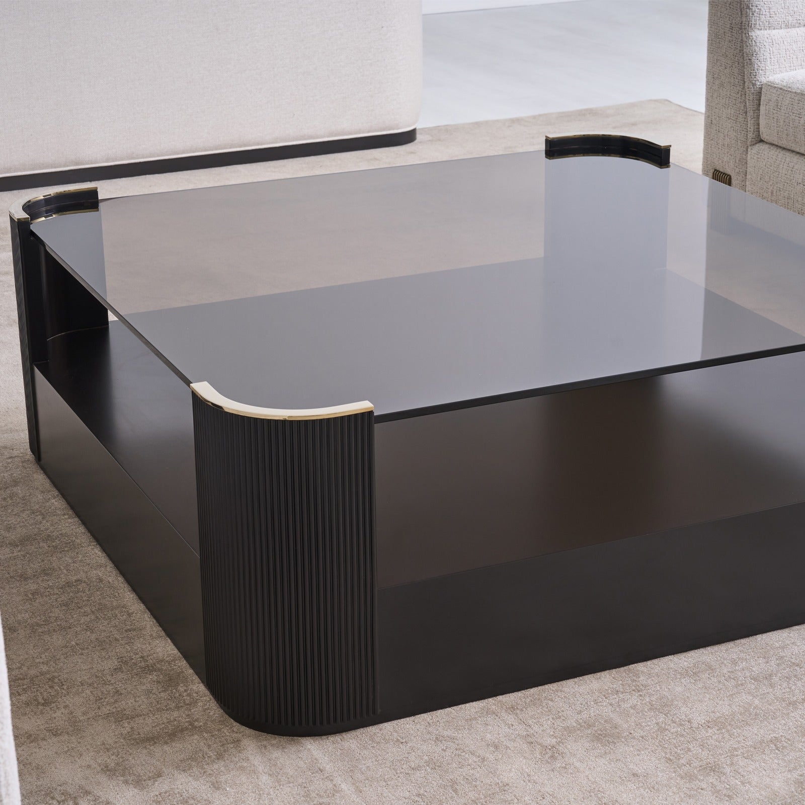 Caracole Love Square Coffee Table in Dark Chocolate