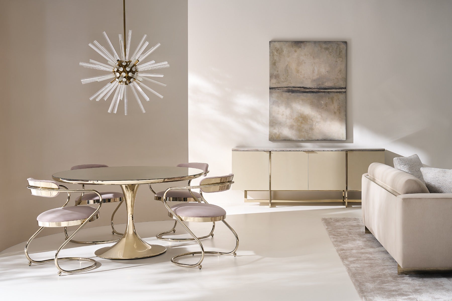 Caracole Wish You Were Here Media Cabinet in Pearl