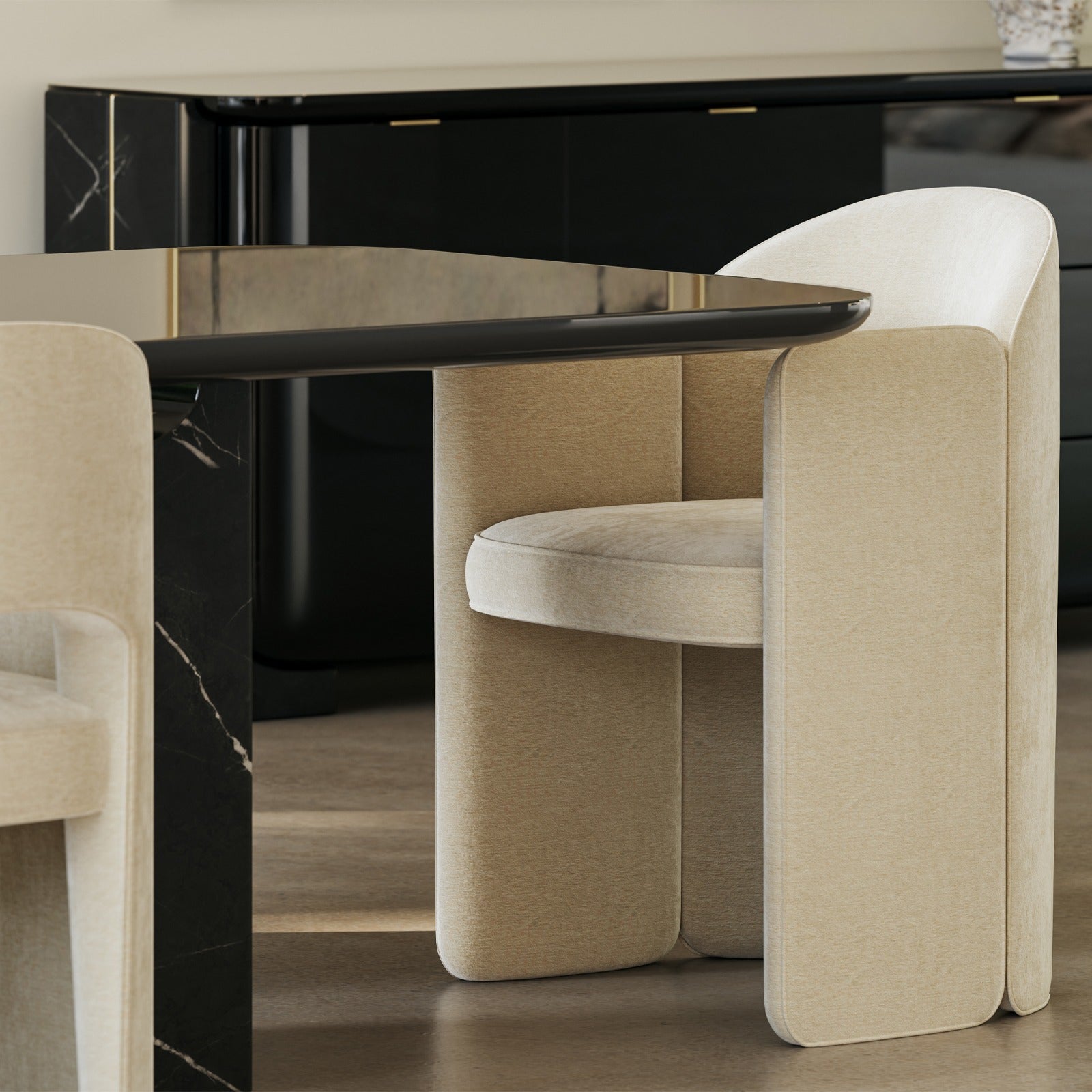 Caracole Overlap Rectangle Dining Table in Dark - 284cm