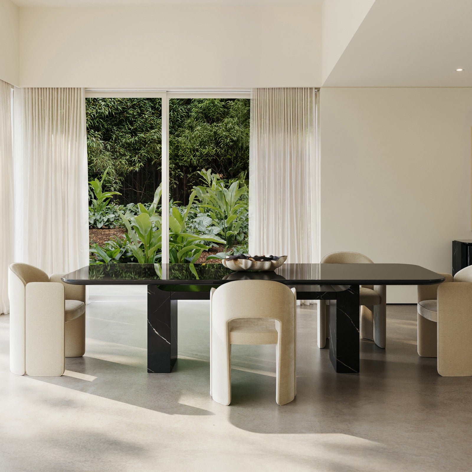 Caracole Overlap Rectangle Dining Table in Dark - 284cm