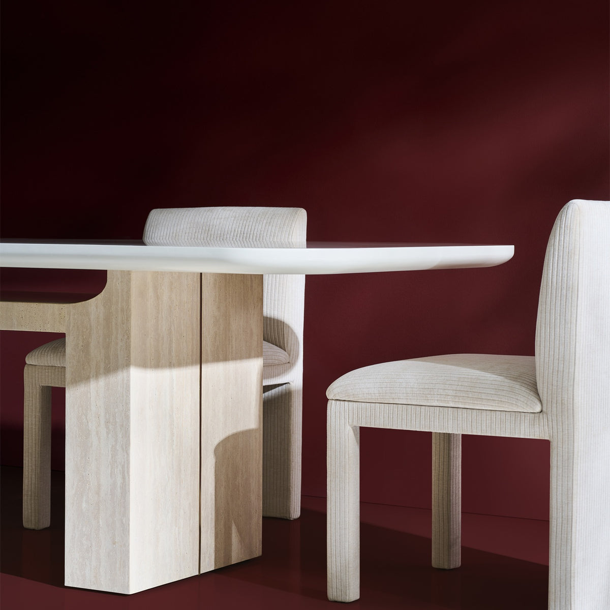 Caracole Overlap Rectangle Dining Table in Light - 284cm
