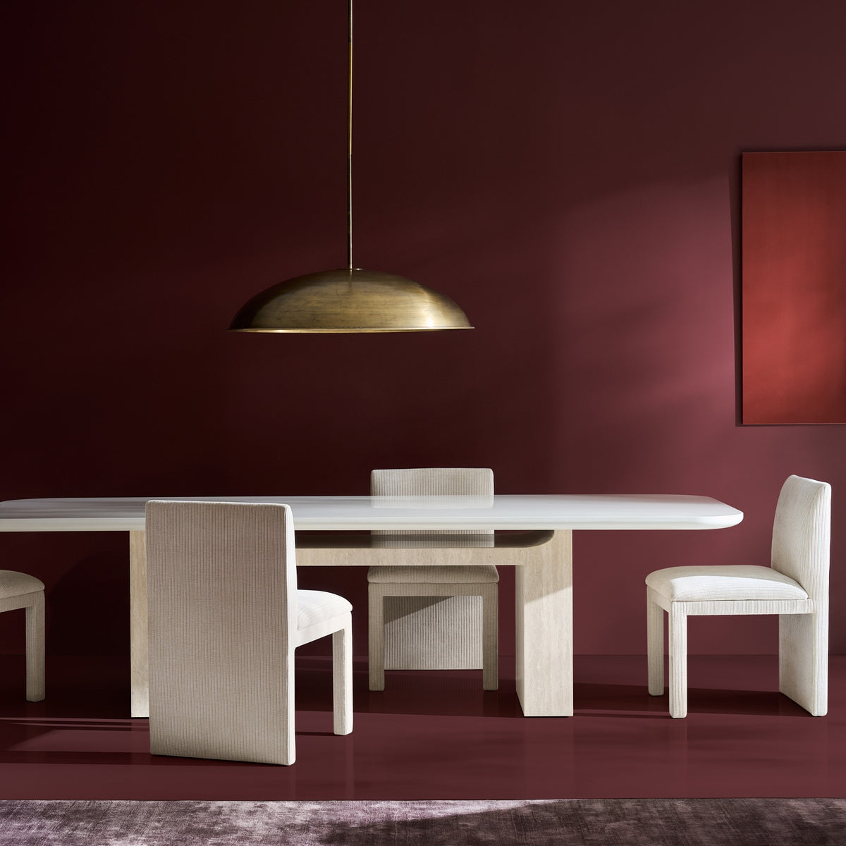 Caracole Overlap Rectangle Dining Table in Light - 284cm