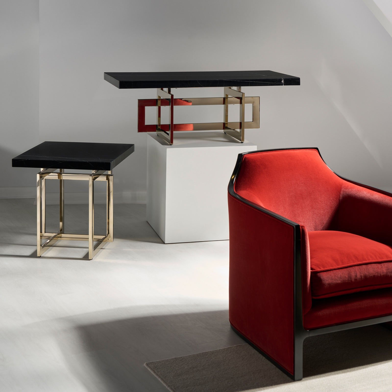 Caracole Wish You Were Here 122cm Rectangular Coffee Table in Dark