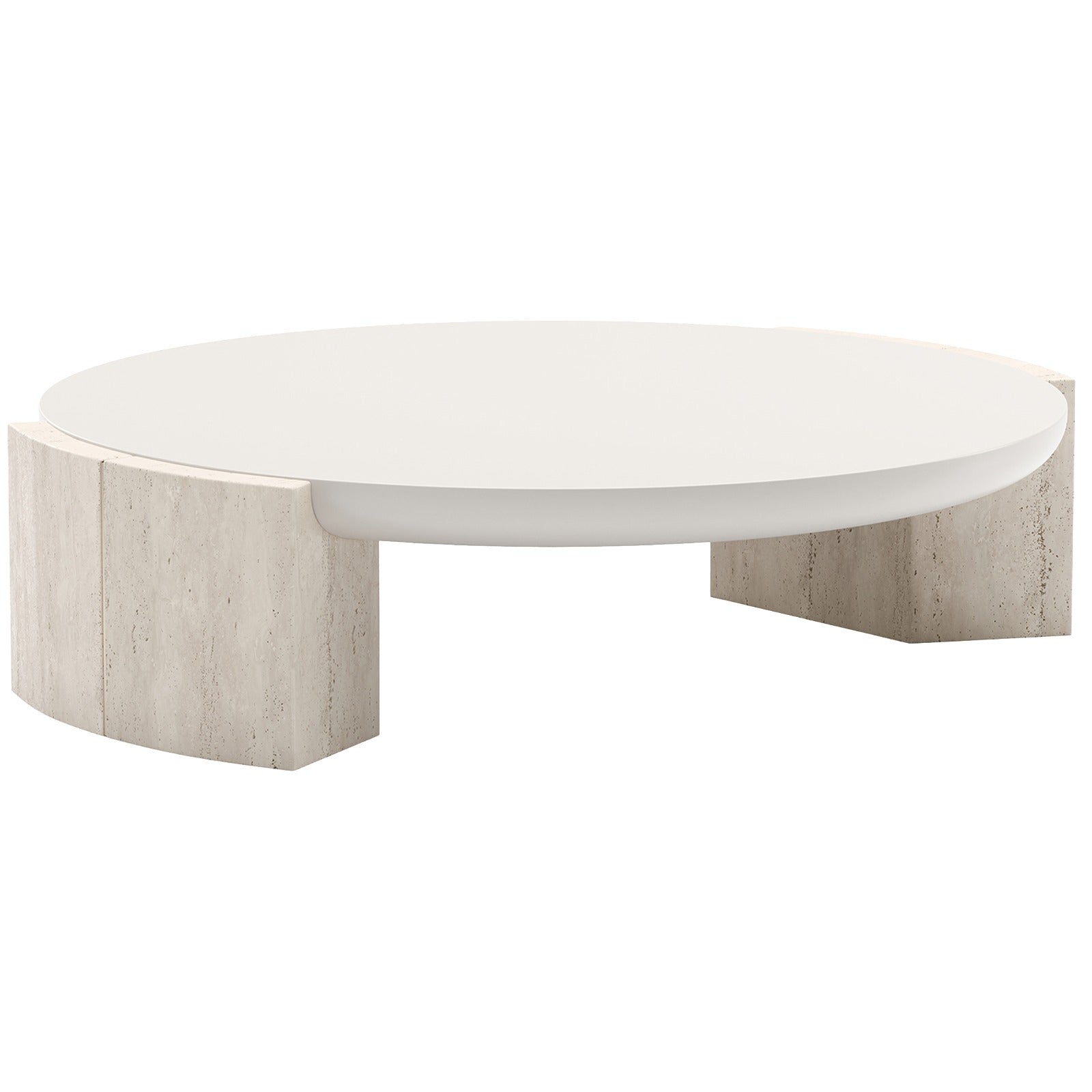 Caracole Overlap Round Coffee Table in Light