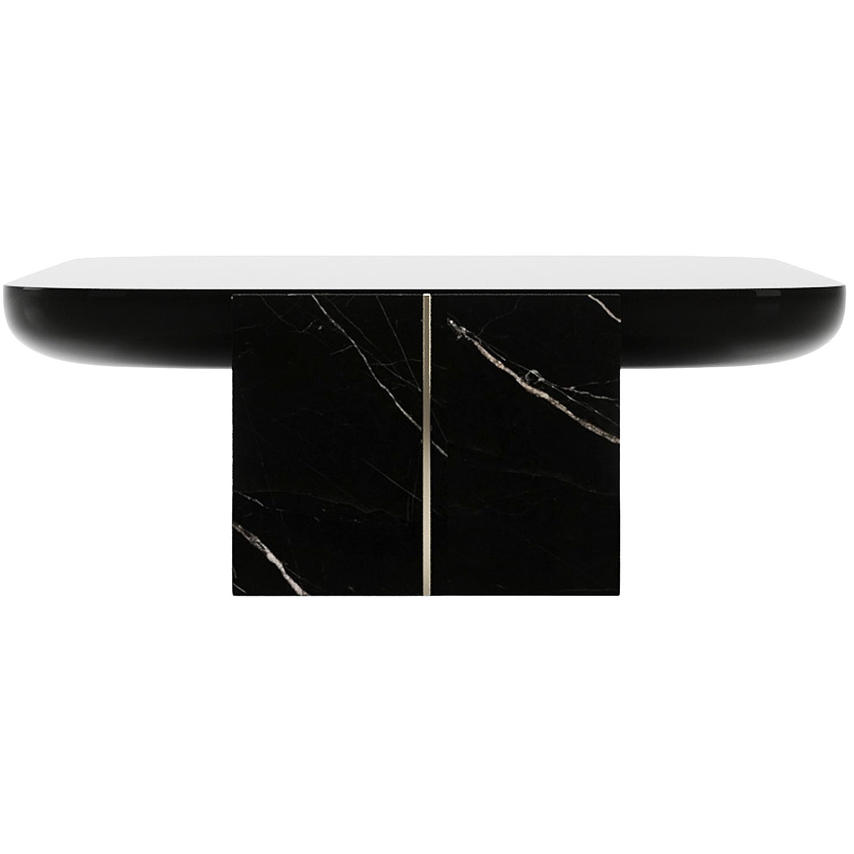 Caracole Overlap Rectangular Coffee Table in Dark