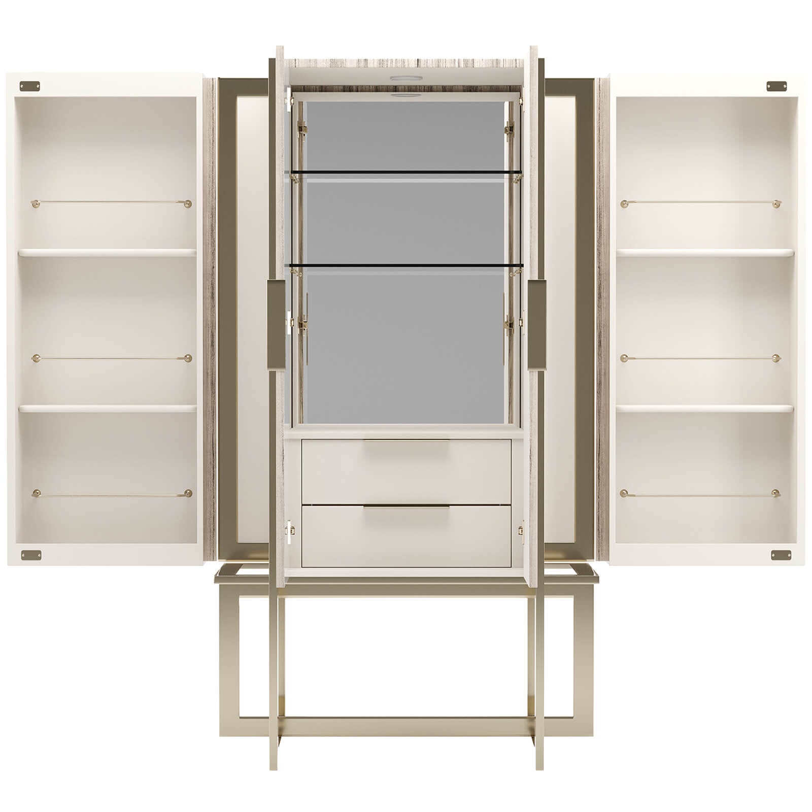 Caracole Wish You Were Here Bar Cabinet in Light