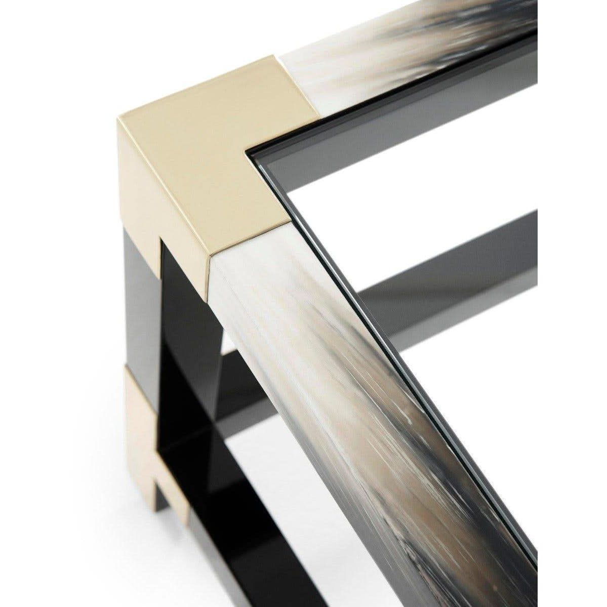 Theodore Alexander Cutting Edge Coffee Table in Black   Nicholas John Interiors