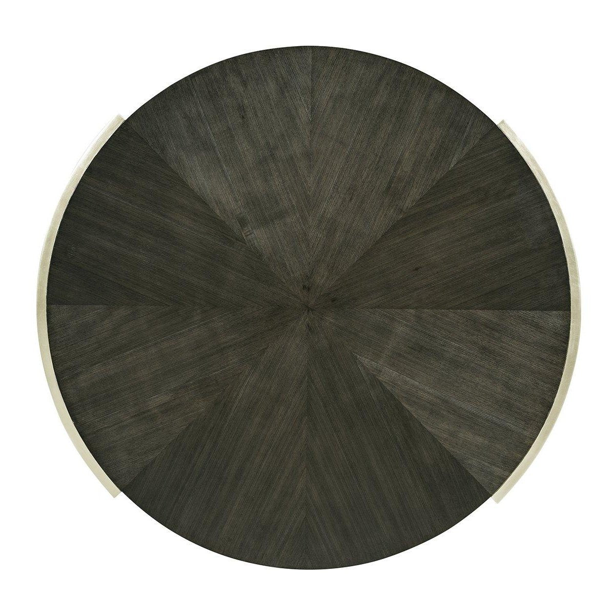 Jonathan Charles Round Coffee Table in Dark Grey Walnut
