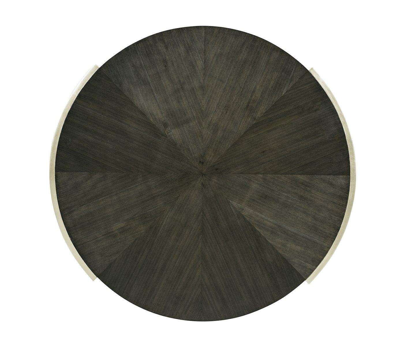 Jonathan Charles Round Coffee Table in Dark Grey Walnut
