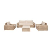 Como Natural Antique Outdoor Seating Set - Pacific Lifestyle Outdoor Lounge Sets