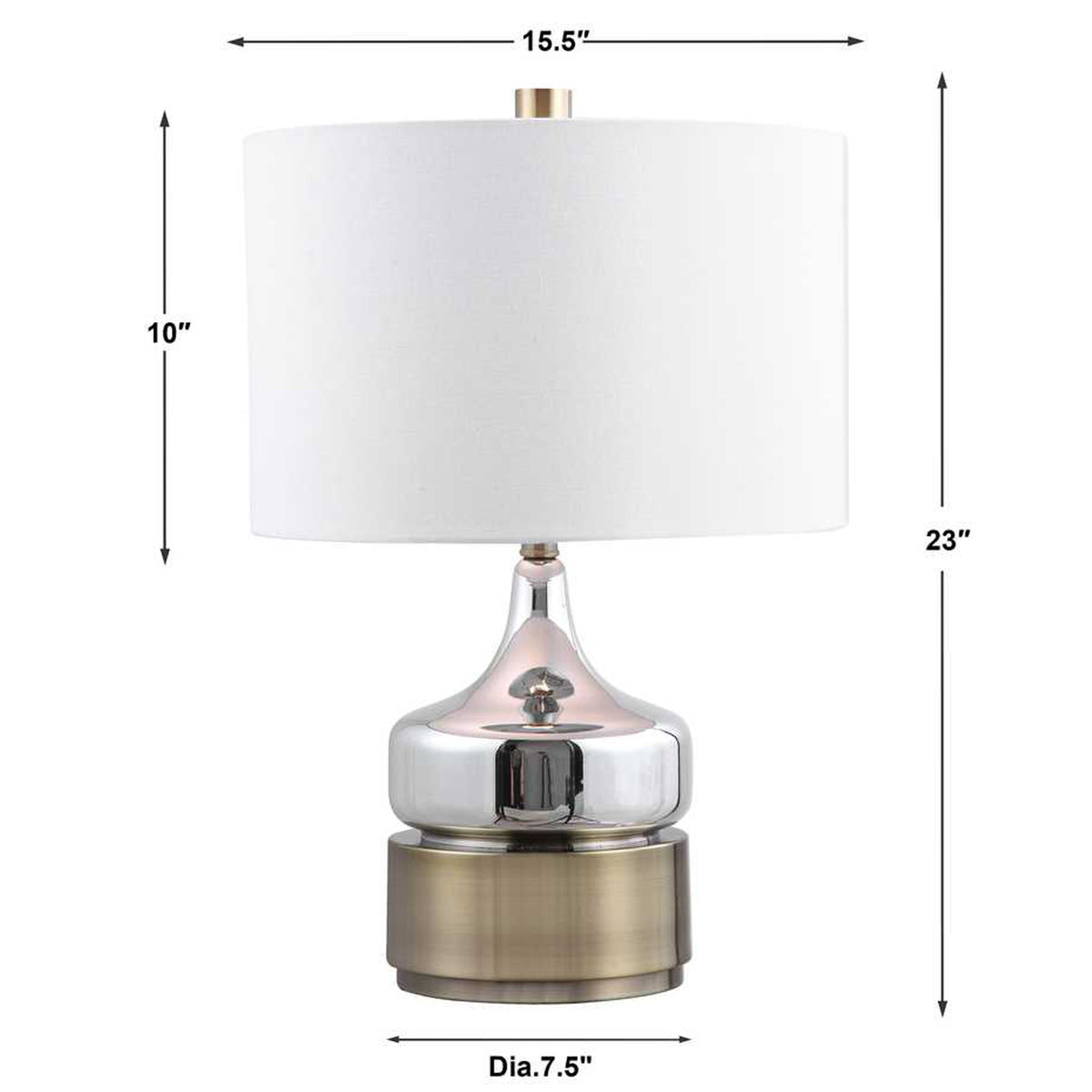Uttermost Como Chrome Table Lamp