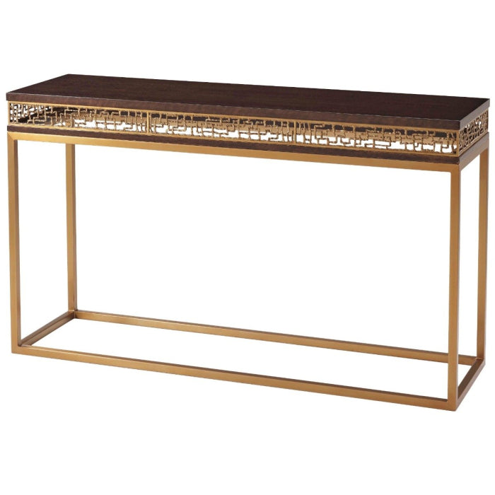 Theodore Alexander Frenzy Console Table in Eucalyptus