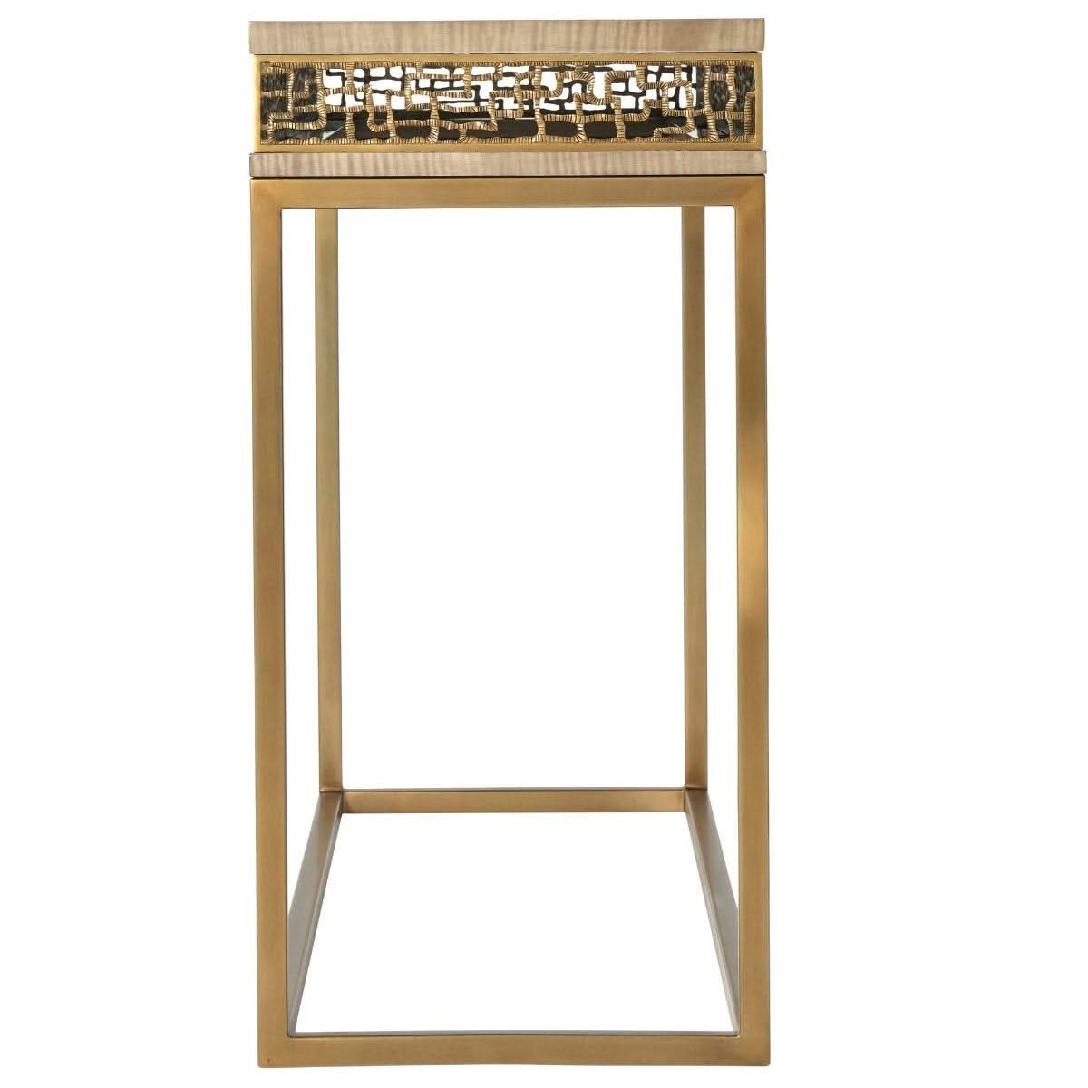 Theodore Alexander Table Frenzy Console in Sycamore   Nicholas John Interiors