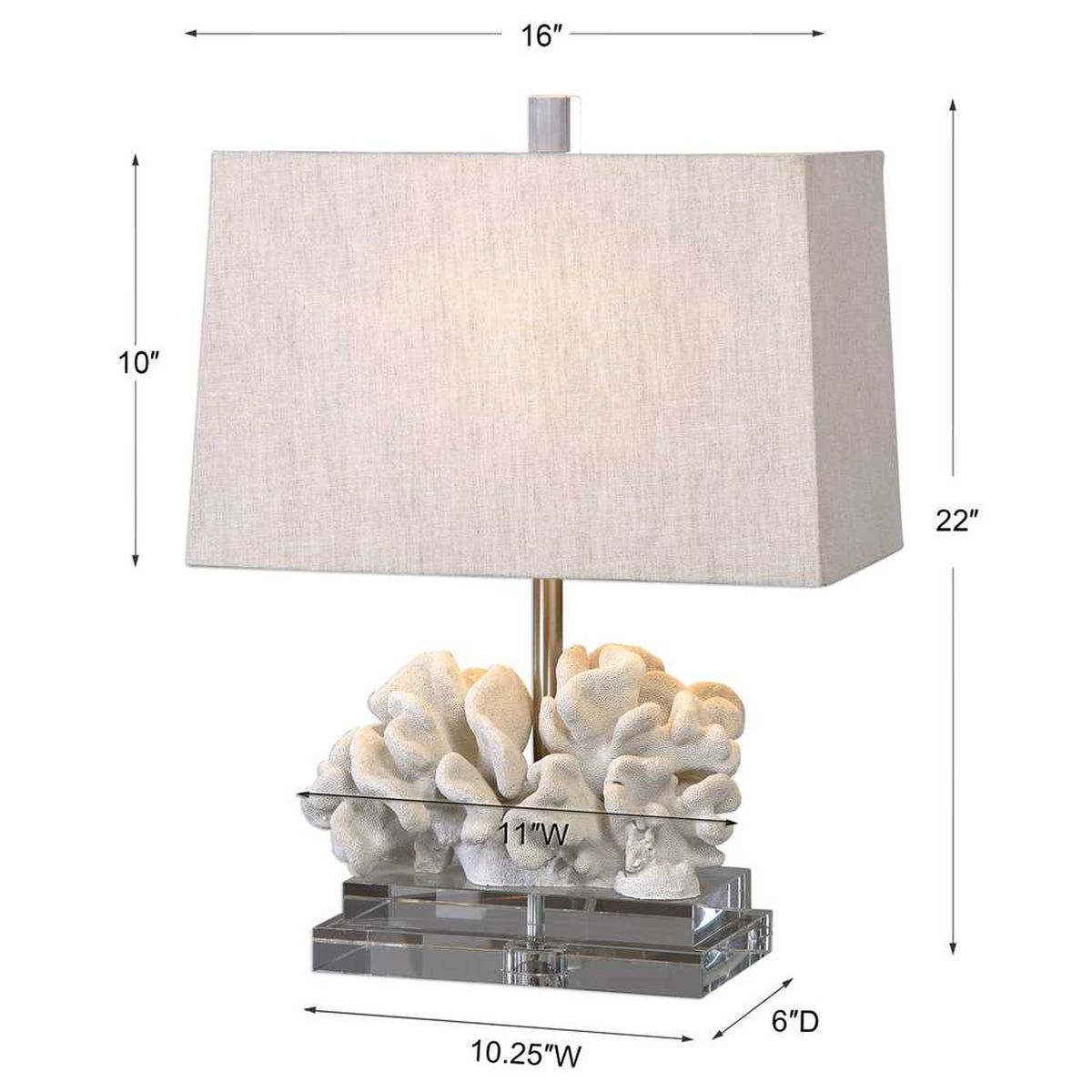 Uttermost Coral Sculpture Table Lamp
