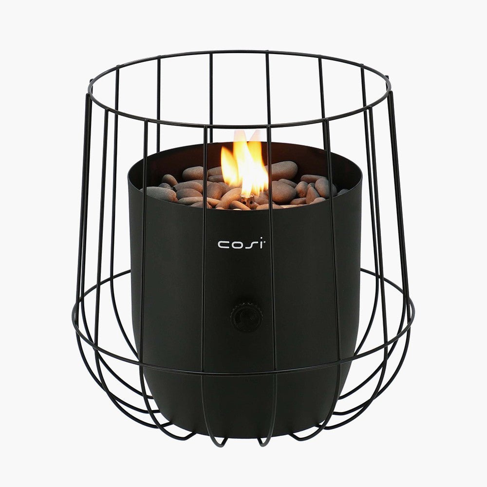 Cosiscoop Basket Fire Lantern in Black - Pacific Lifestyle Fire Pits & BBQs