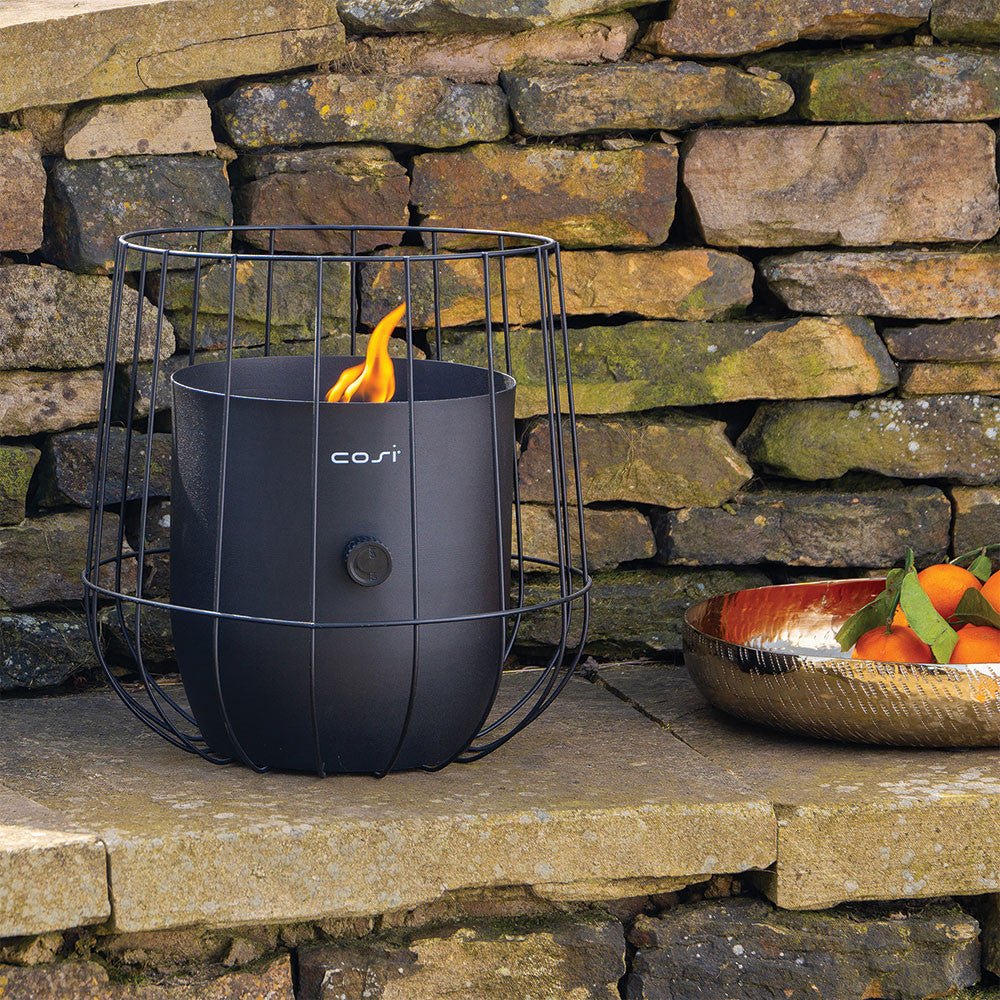 Cosiscoop Basket Fire Lantern in Black - Pacific Lifestyle Fire Pits & BBQs