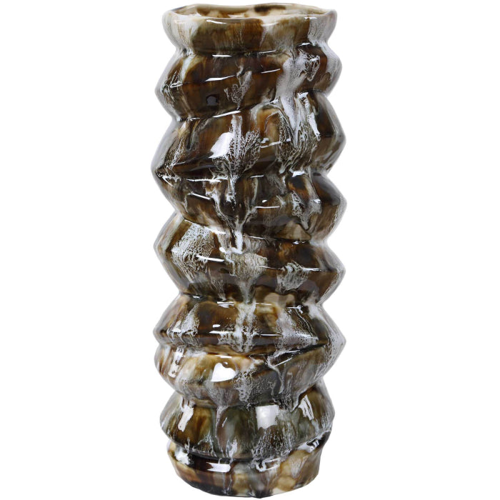 Uttermost Cuoco Glazed Brown Vases - Set of 2