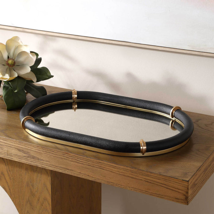Uttermost Cyprus Black Oval Tray
