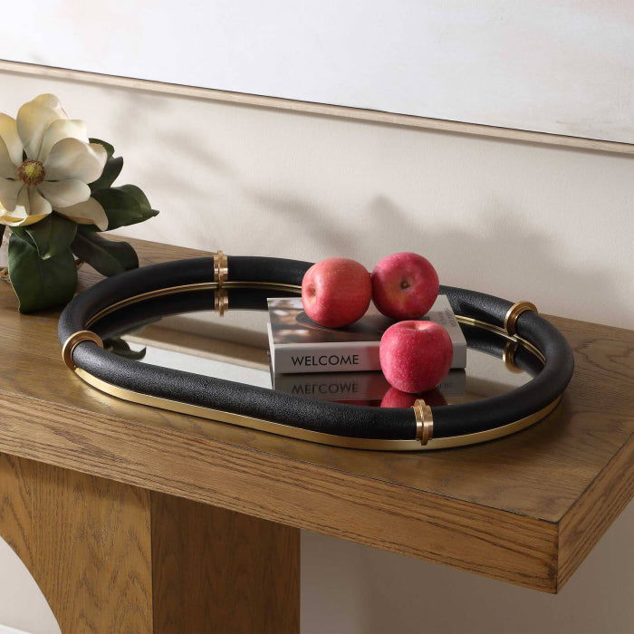 Uttermost Cyprus Black Oval Tray