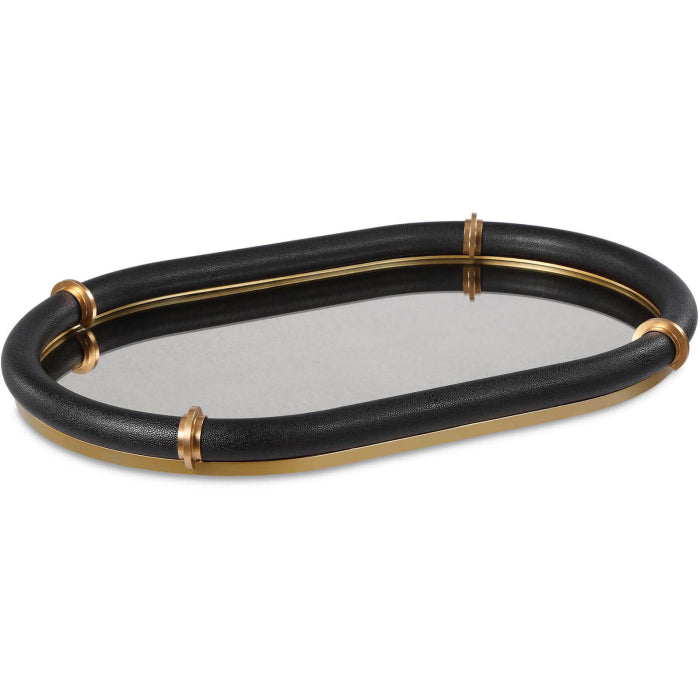 Uttermost Cyprus Black Oval Tray