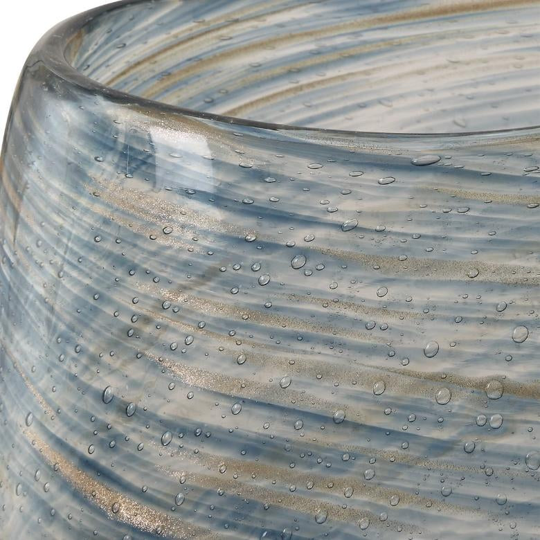 Uttermost Aurora Swirl Glass Vases, Set of 2