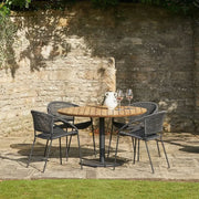 Dakota Outdoor 4 Seater Dining Set in Black - Pacific Lifestyle Outdoor Dining Sets