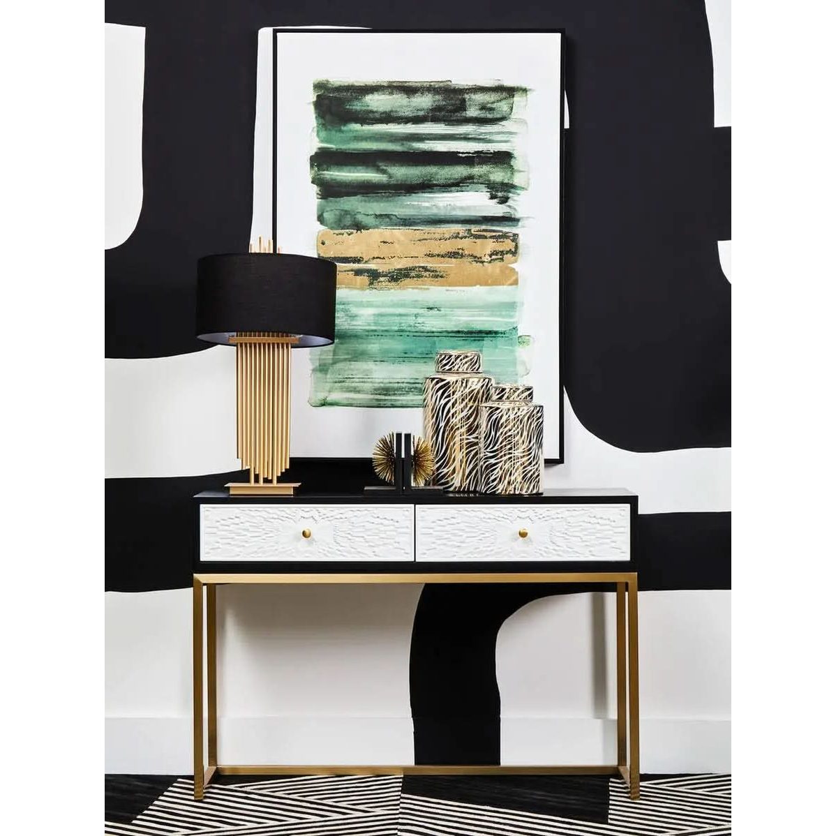 Damaris Two Drawer Console Table Console Table