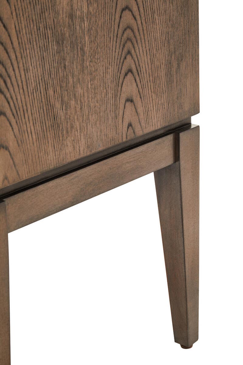 Damira 1 Drawer Antique Grey Side Table Nicholas John Interiors
