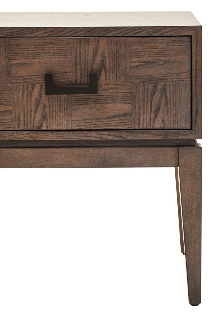 Damira 1 Drawer Antique Grey Side Table Nicholas John Interiors