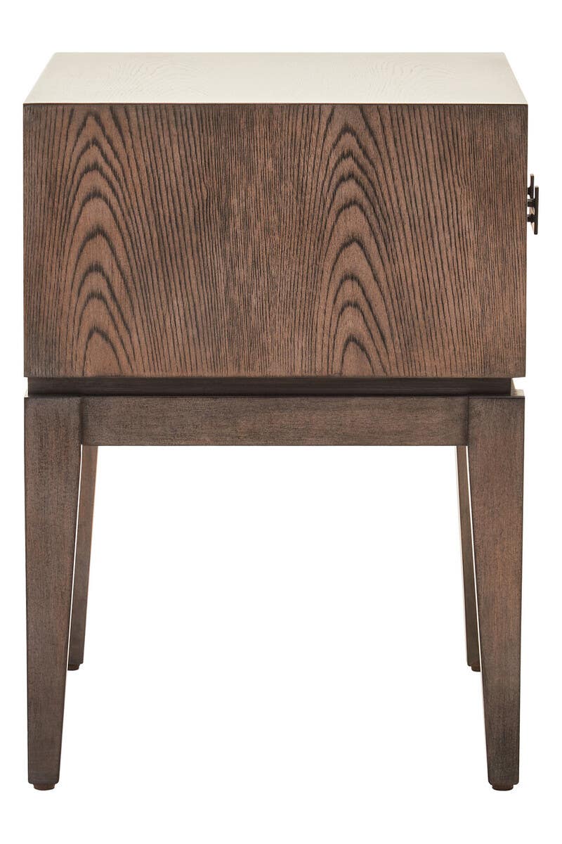 Damira 1 Drawer Antique Grey Side Table Nicholas John Interiors