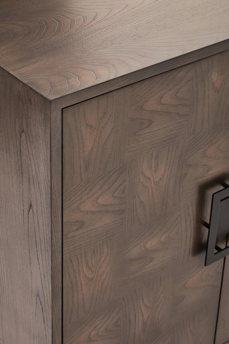 Damira 4 Door Antique Grey Sideboard. Sideboard