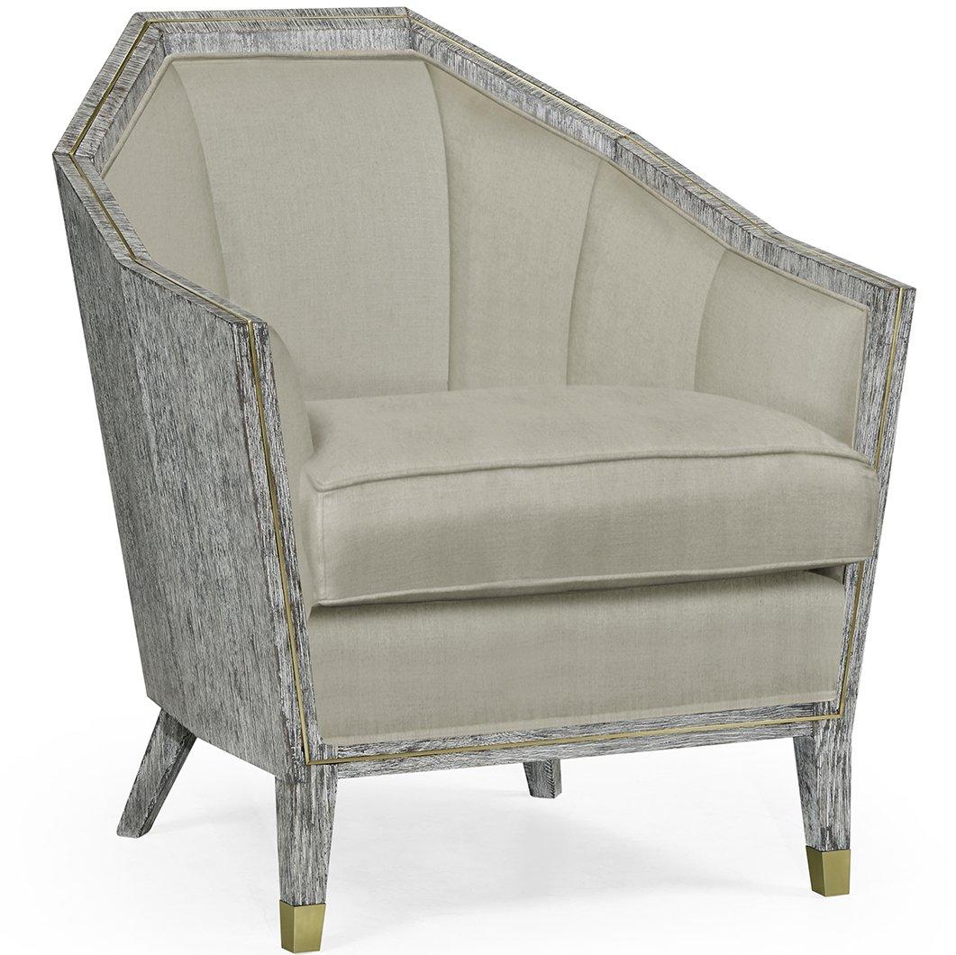 Jonathan Charles Geometric Armchair in Dark French Oak