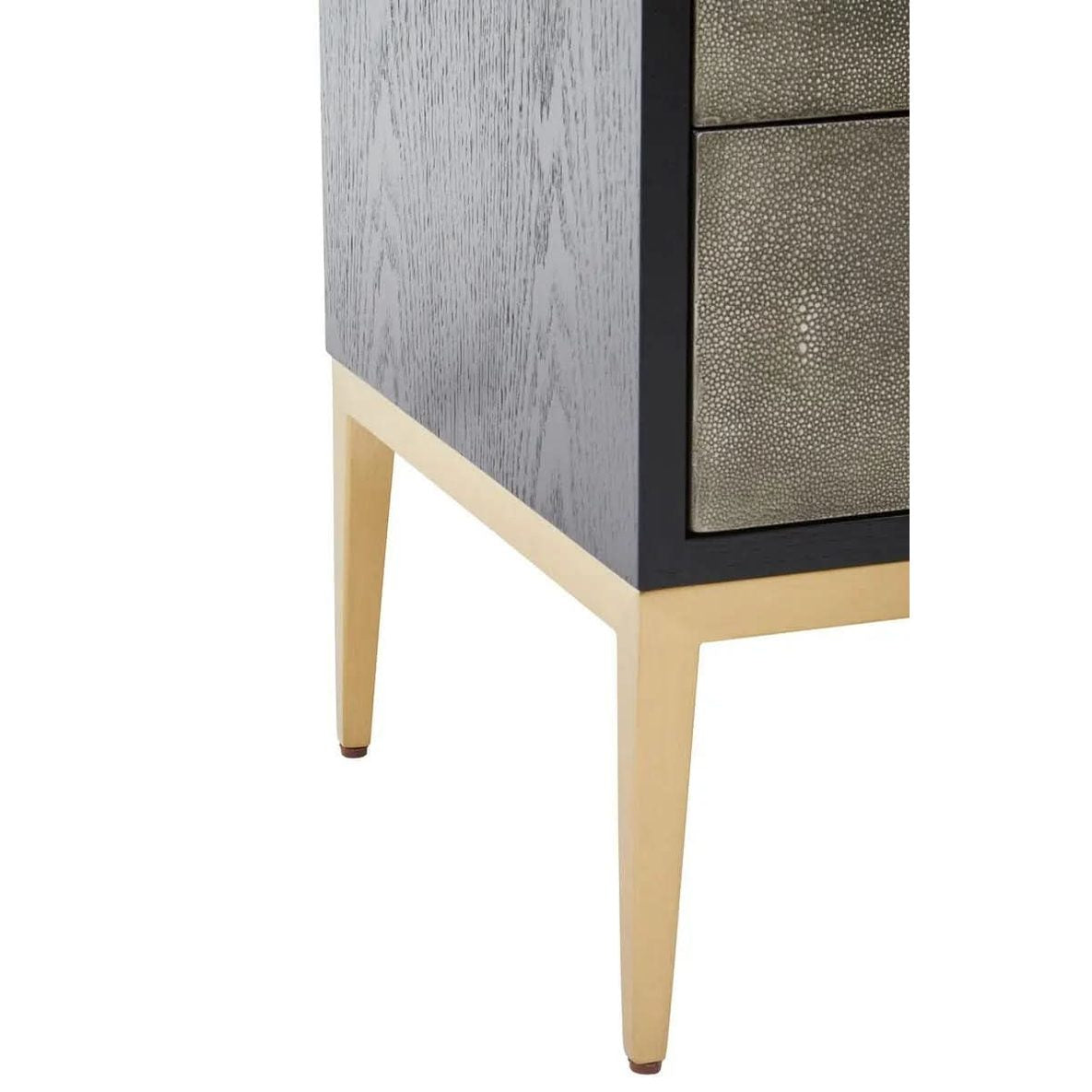 Delsa Grey Faux Shagreen Side Table Side Table