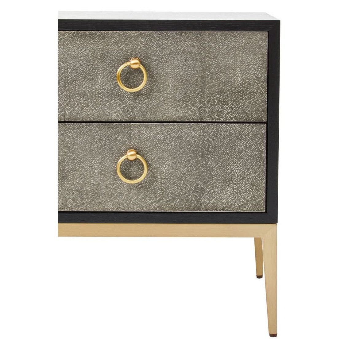 Delsa Grey Faux Shagreen Side Table Side Table
