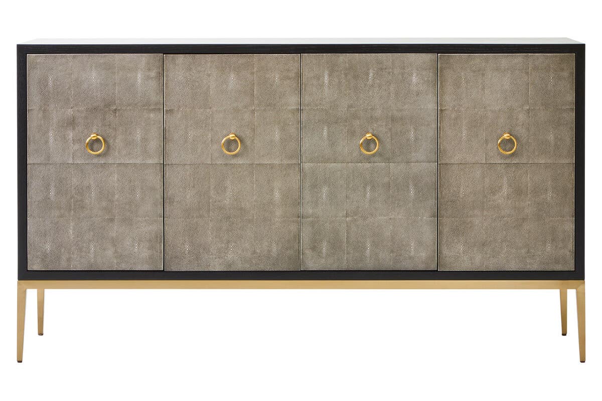Delsa Grey Shagreen Sideboard Sideboard
