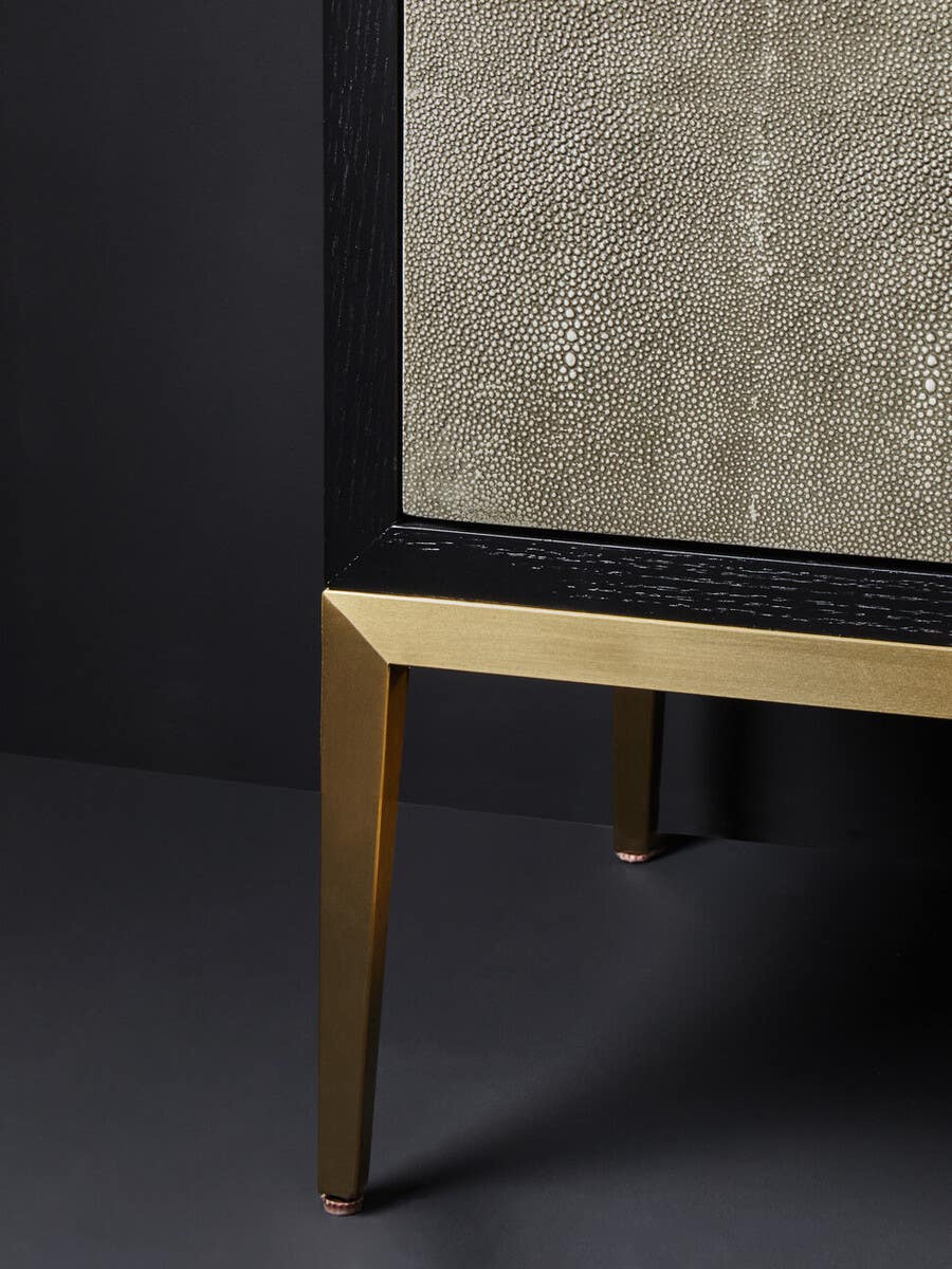 Delsa Grey Shagreen Sideboard Sideboard