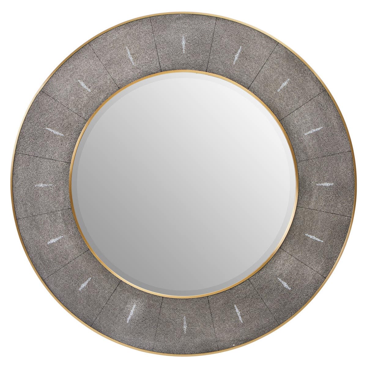 Delsa Grey Shagreen Wall Mirror Nicholas John Interiors NJ Living