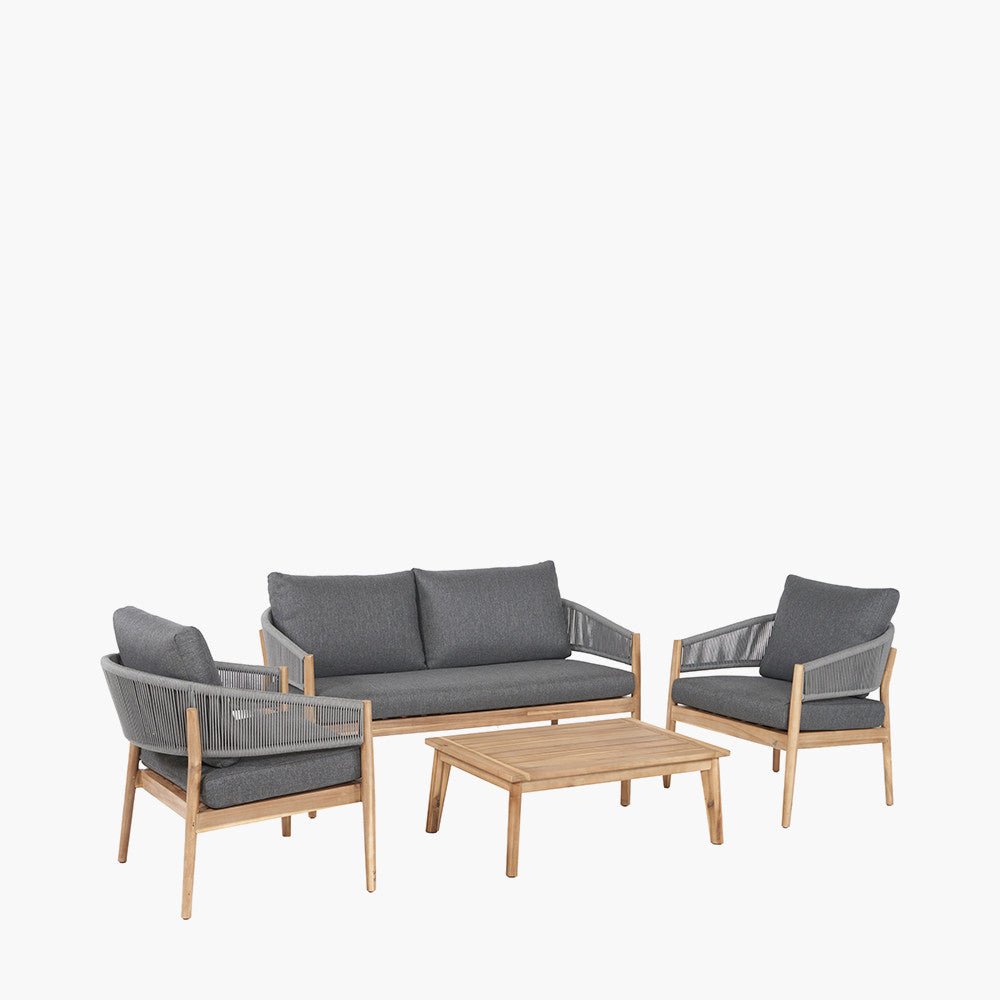 Denver Grey Outdoor Seating Set - Pacific Lifestyle Outdoor Lounge Sets
