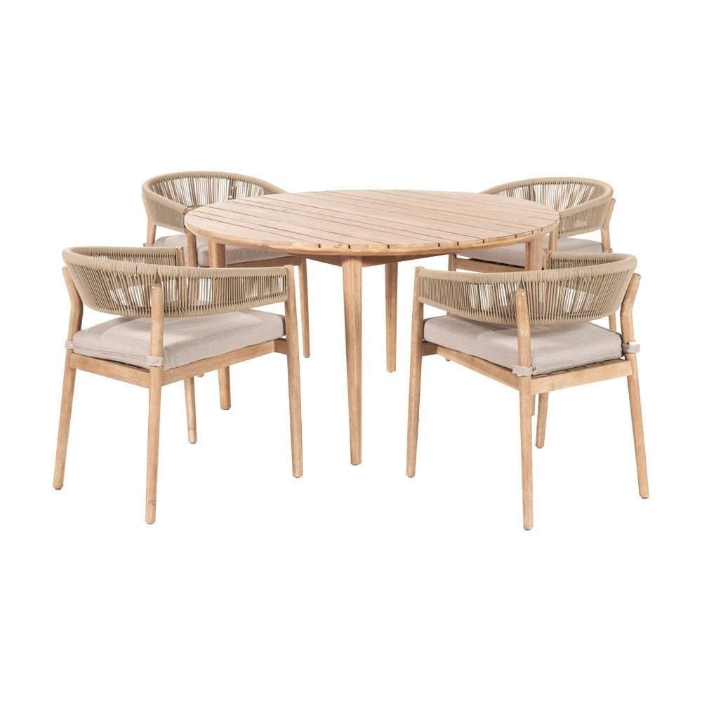 Denver Sage Green Outdoor 4 Seater Dining Set - Pacific Lifestyle Outdoor Dining Sets