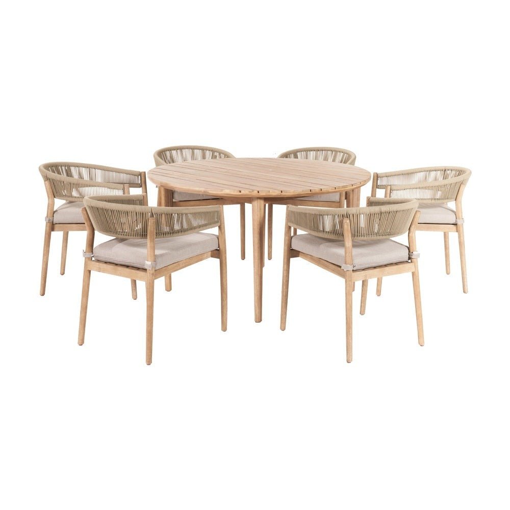 Denver Sage Green Outdoor 6 Seater Dining Set - Pacific Lifestyle Outdoor Dining Sets