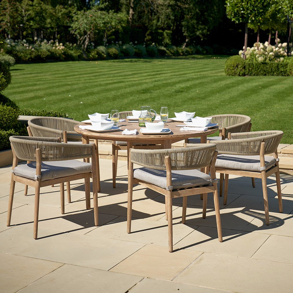Denver Sage Green Outdoor 6 Seater Dining Set - Pacific Lifestyle Outdoor Dining Sets