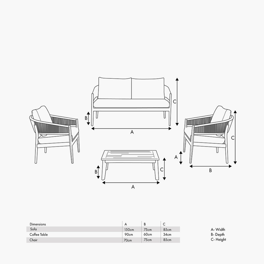 Denver Sage Green Outdoor Seating Set - Pacific Lifestyle Nicholas John Interiors