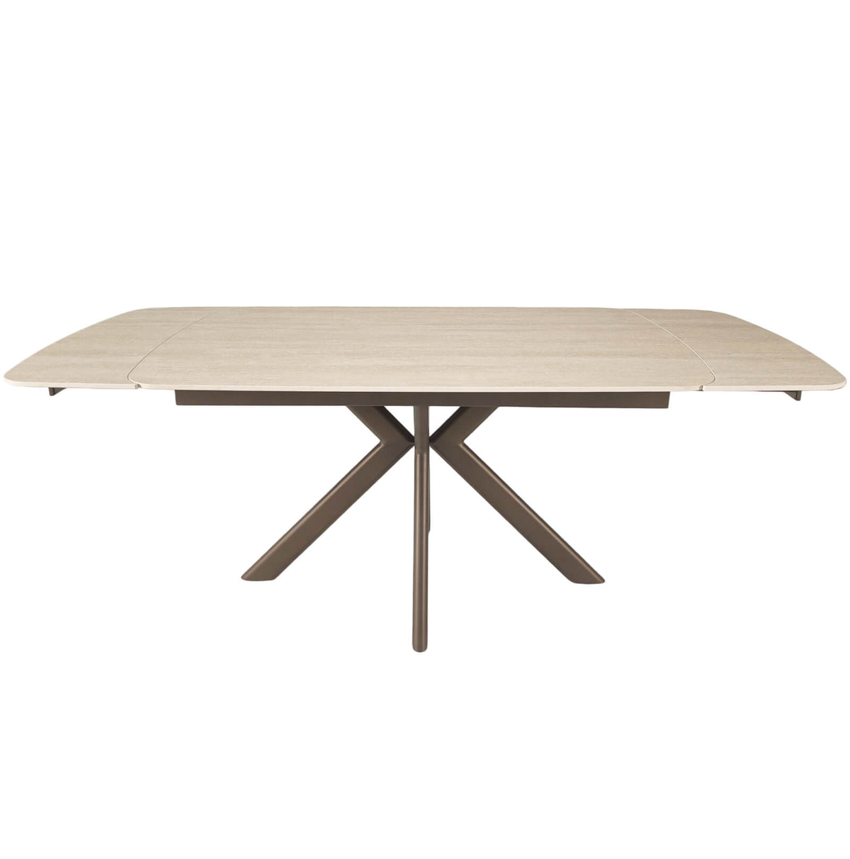 Keiichi Cote Extending Dining Table in Travertine Ceramic - 140-200cm