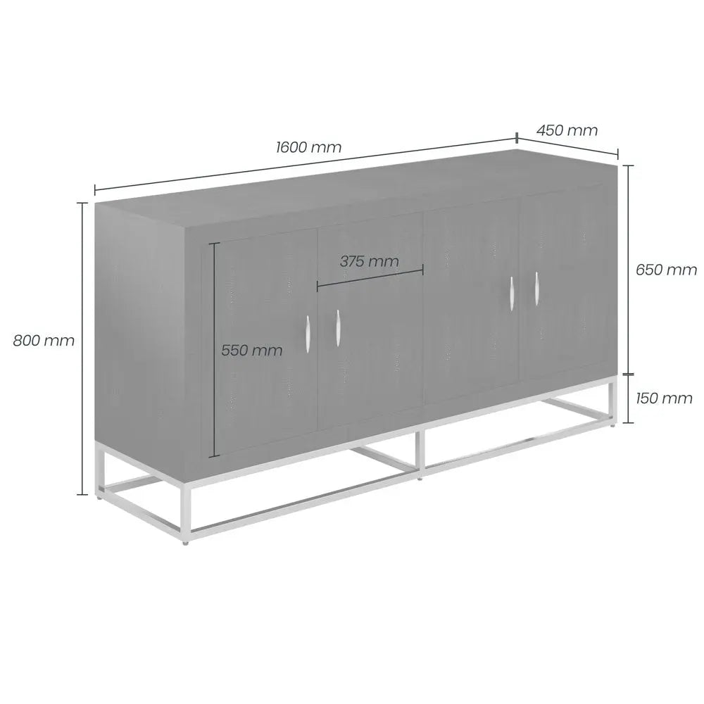 DI Designs Hampton Sideboard in Black Sideboard