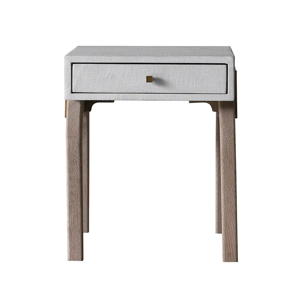 DI Designs Laverstoke 1 Drawer Bedside Table in White Bedside Table