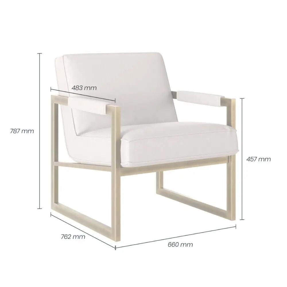 DI Designs Mickleton Club Chair in Cream Accent & Armchairs